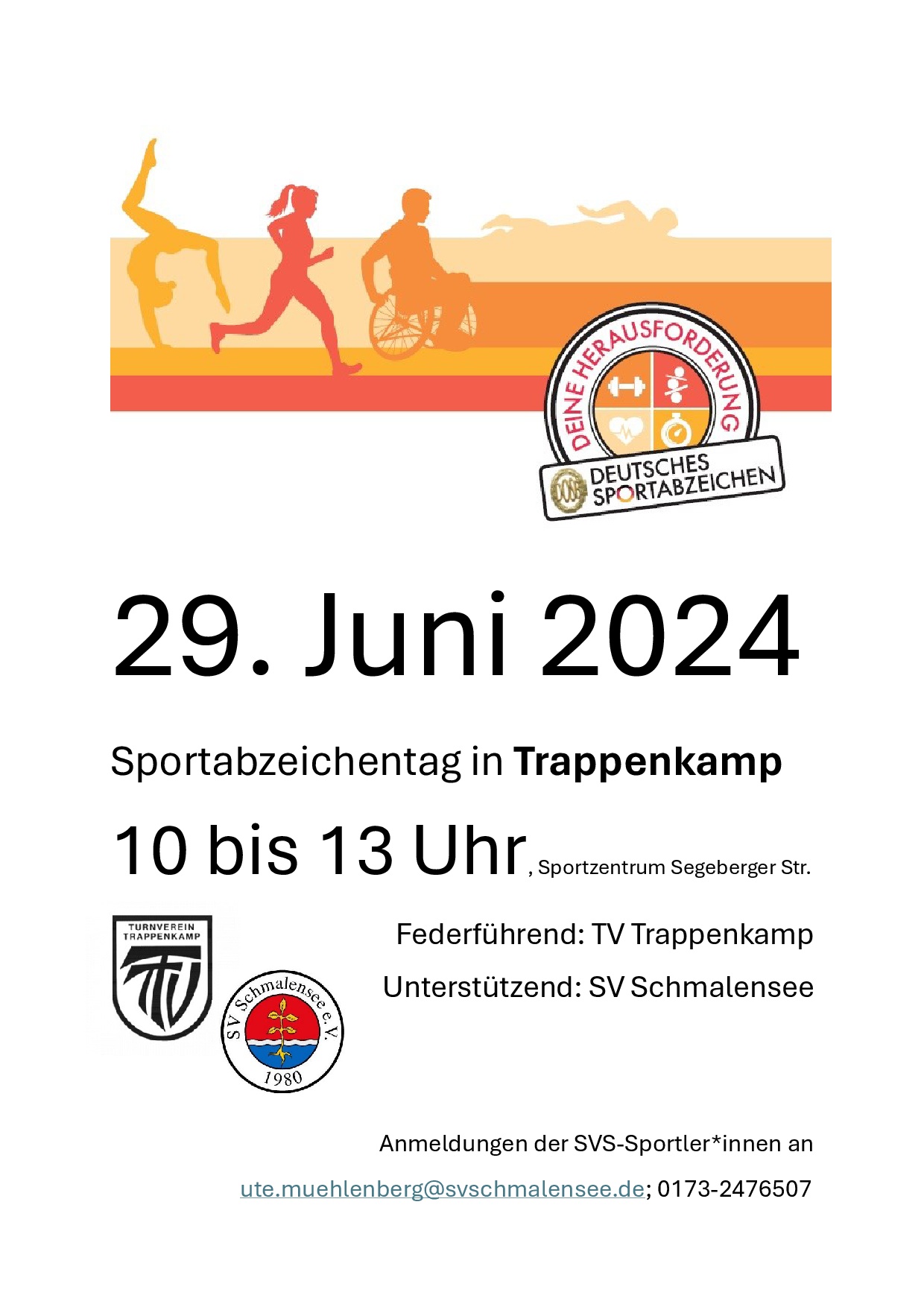 Sportabzeichentag 29. Juni 2024 in Trappenkamp