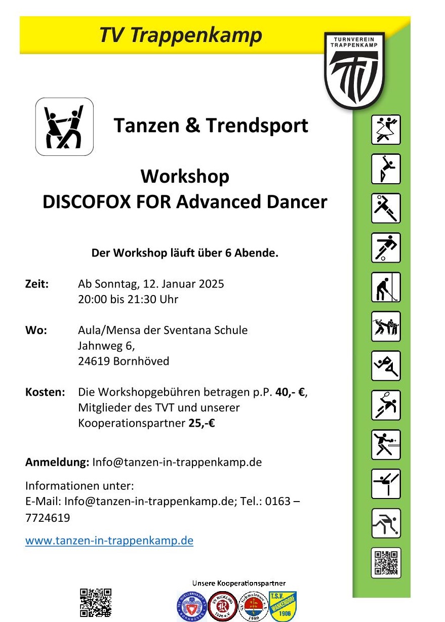 20241226 TVT Tanzkurs Discofox Advanced ab 12.01.2025